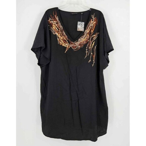 CV by Cynthia Vincent Tops - New CV by Cynthia Vincent Womens Sz 2X V-Neck Tunic w/Beading/Embroidery